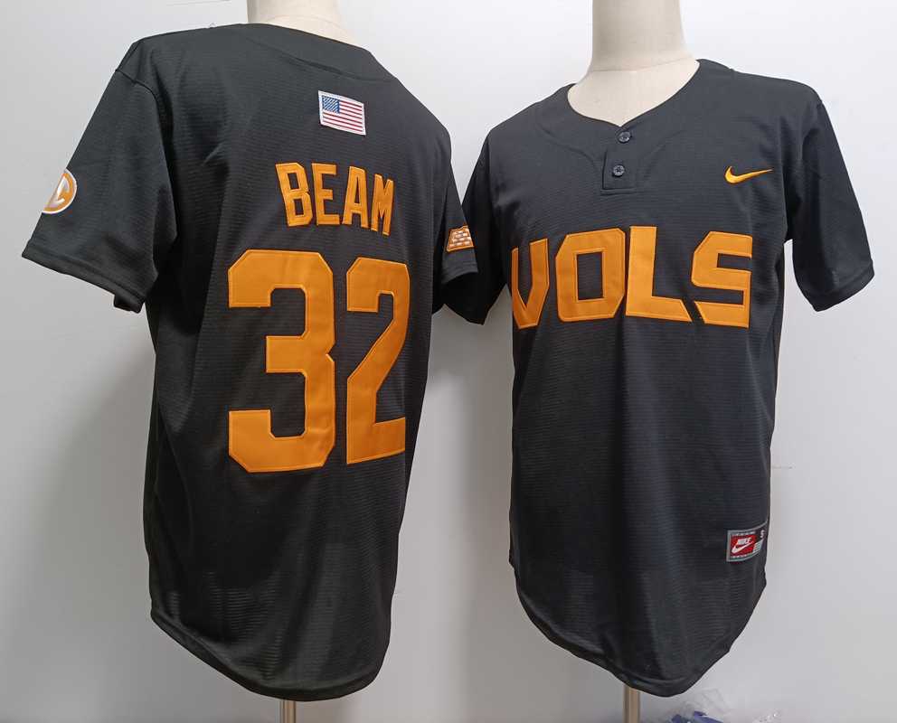 Men%27s Tennessee Volunteers #32 Drew Beam Black Pullover Cooperstown Stitched Nike Jersey